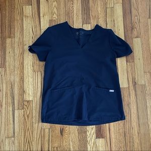 Figs Casma Three-Pocket Scrub Top - Navy